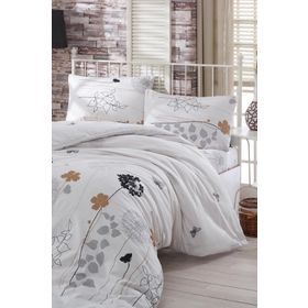 Eponj Home Atlantis Beyaz Kolay Ütülenir Tek Kişilik 160 x 220 cm Nevresim Takımı