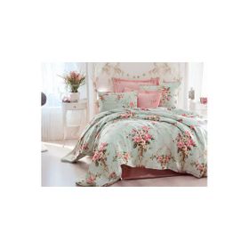 Eponj Home Baskılı Battal 220X230 cm Alanur Mint Doğal Pike