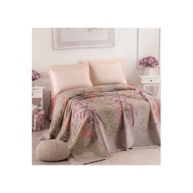 Eponj Home Baskılı Battal 220X230 cm Urla Bej Doğal Pike
