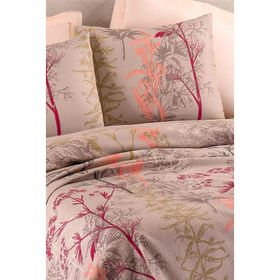 Eponj Home Baskılı Çift Kişilik Urla Bej Pike Seti