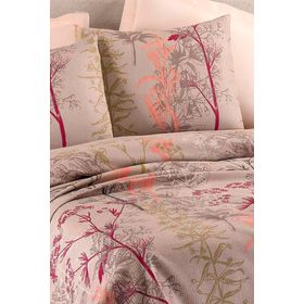 Eponj Home Baskılı Çift Kişilik Urla Bej Pike Seti