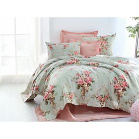 Eponj Home Baskılı Mega King 260X230 cm Alanur Mint Doğal Pike