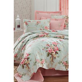 Eponj Home Baskılı Mega King 260X230 cm Alanur Mint Doğal Pike
