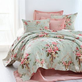Eponj Home Baskılı Mega King 260X230 cm Alanur Mint Doğal Pike