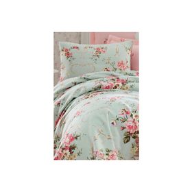 Eponj Home Baskılı Tek Kişilik Alanur Mint Pike Seti