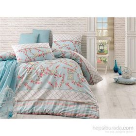 Eponj Home Birdcage Turkuaz Çift Kişilik Nevresim Takımı