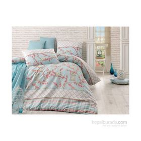 Eponj Home Birdcage Turkuaz Çift Kişilik Nevresim Takımı