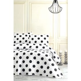 Eponj Home B&W Kapitone Point Tek Kişilik Yatak Örtüsü