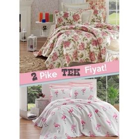 Eponj Home Care EP-015720 Pembe Çift Kişilik Pike Takımı