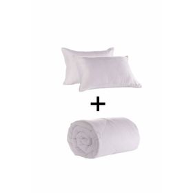 Eponj Home Çift Kişilik Beyaz Silikon Yorgan Yastık Seti