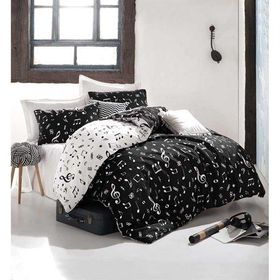 Eponj Home Çift Kişilik B&W Melodiy Kolay Ütülenir Nevresim Takımı