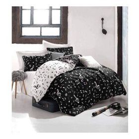 Eponj Home Çift Kişilik B&W Melodiy Kolay Ütülenir Nevresim Takımı