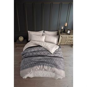 Eponj Home Çift Kişilik Creative Gri Kolay Ütülenir Nevresim Takımı