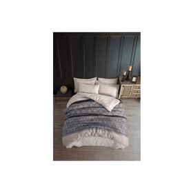 Eponj Home Çift Kişilik Creative Gri Kolay Ütülenir Nevresim Takımı