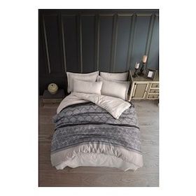 Eponj Home Çift Kişilik Creative Gri Kolay Ütülenir Nevresim Takımı