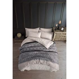 Eponj Home Çift Kişilik Creative Gri Kolay Ütülenir Nevresim Takımı