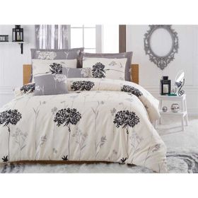 Eponj Home Çift Kişilik Efil Bej Gri Mature Nevresim Seti