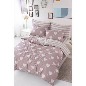 Eponj Home Çift Kişilik Herz Gül Kurusu Mature Nevresim Seti