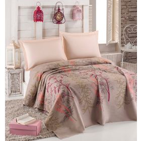 Eponj Home Doğal Baskılı Tek Kişilik Urla Bej Pike
