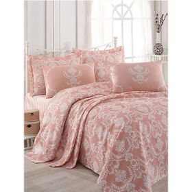 Eponj Home Doğal Pure Pudra Baskılı Çift Kişilik Pike