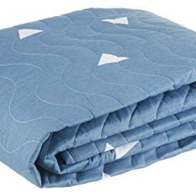 Eponj Home EP-017037 Kapitone Çift Kişilik Üçgen Bulut Mavi Yatak Örtüsü Seti