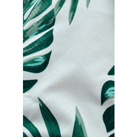 Eponj Home EP-017380 Monstera Yeşil Doğal Baskılı Tek Kişilik Pike