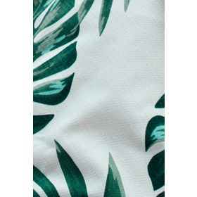 Eponj Home EP-017384 Monstera Yeşil Tek Kişilik Baskılı Pike Takımı