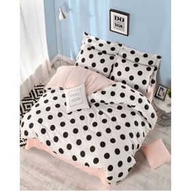 Eponj Home EP-021536 Mixpuan Beyaz Somon Tek Kişilik Nevresim Takımı