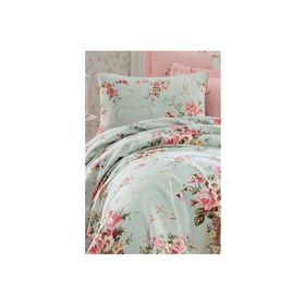 Eponj Home EP-024693 Baskılı Çift Kişilik Alanur Mint Pike Seti