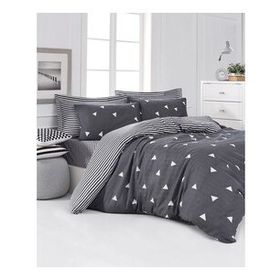 Eponj Home EP-025993 Üçgen Gri Mature Çift Kişilik Nevresim Takımı