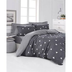 Eponj Home EP-025993 Üçgen Gri Mature Çift Kişilik Nevresim Takımı