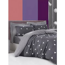 Eponj Home EP-025993 Üçgen Gri Mature Çift Kişilik Nevresim Takımı