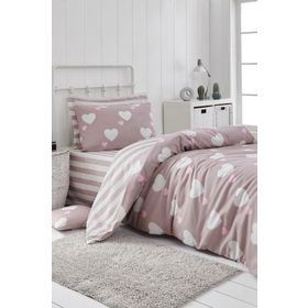 Eponj Home EP-027032 Herz Gül Kurusu Tek Kişilik Kolay Ütülenir Nevresim Takımı