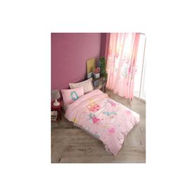Eponj Home EP-027094 Unicorn Dreams Pembe Kolay Ütülenir Tek Kişilik Nevresim Takımı