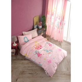 Eponj Home EP-027094 Unicorn Dreams Pembe Kolay Ütülenir Tek Kişilik Nevresim Takımı