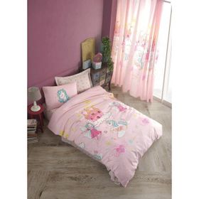Eponj Home EP-027094 Unicorn Dreams Pembe Kolay Ütülenir Tek Kişilik Nevresim Takımı