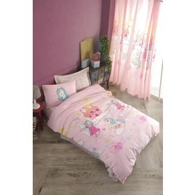 Eponj Home EP-027094 Unicorn Dreams Pembe Kolay Ütülenir Tek Kişilik Nevresim Takımı