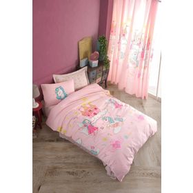 Eponj Home EP-027094 Unicorn Dreams Pembe Kolay Ütülenir Tek Kişilik Nevresim Takımı