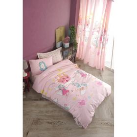 Eponj Home EP-027094 Unicorn Dreams Pembe Kolay Ütülenir Tek Kişilik Nevresim Takımı