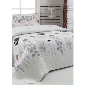 Eponj Home Kapitone Atlantis Beyaz Tek Kişilik Yatak Örtüsü Seti