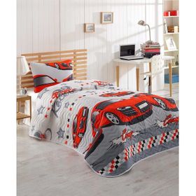 Eponj Home Kapitone Crazy Kırmızı Tek Kişilik Yatak Örtüsü Seti