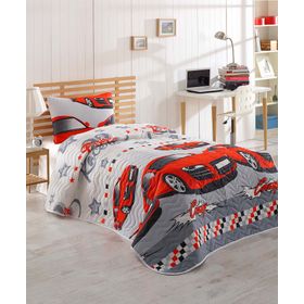 Eponj Home Kapitone Crazy Kırmızı Tek Kişilik Yatak Örtüsü Seti