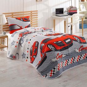 Eponj Home Kapitone Crazy Kırmızı Tek Kişilik Yatak Örtüsü Seti