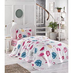 Eponj Home Kapitone Tek Kişilik Kokteyl Beyaz Yatak Örtüsü Seti