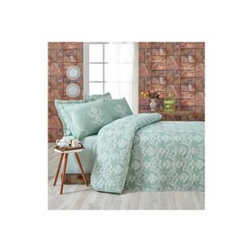 Eponj Home Kapitone Tek Kişilik Pure SuYeşili Yatak Örtüsü Seti