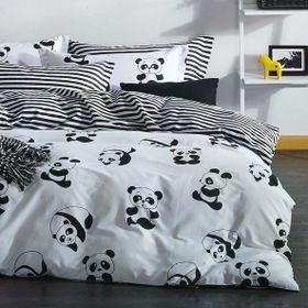 Eponj Home Mature Çift Kişilik Panda Siyah Nevresim Takımı
