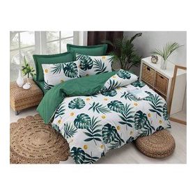Eponj Home Mature Monstera Yeşil Çift Kişilik Nevresim Takımı