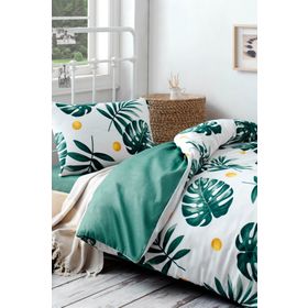 Eponj Home Monstera Yeşil Tek Kişilik Nevresim Takımı