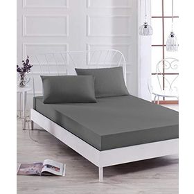 Eponj Home Paint Füme Lastikli Çift Kişilik Çarşaf Seti