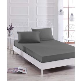 Eponj Home Paint Füme Lastikli Çift Kişilik Çarşaf Seti